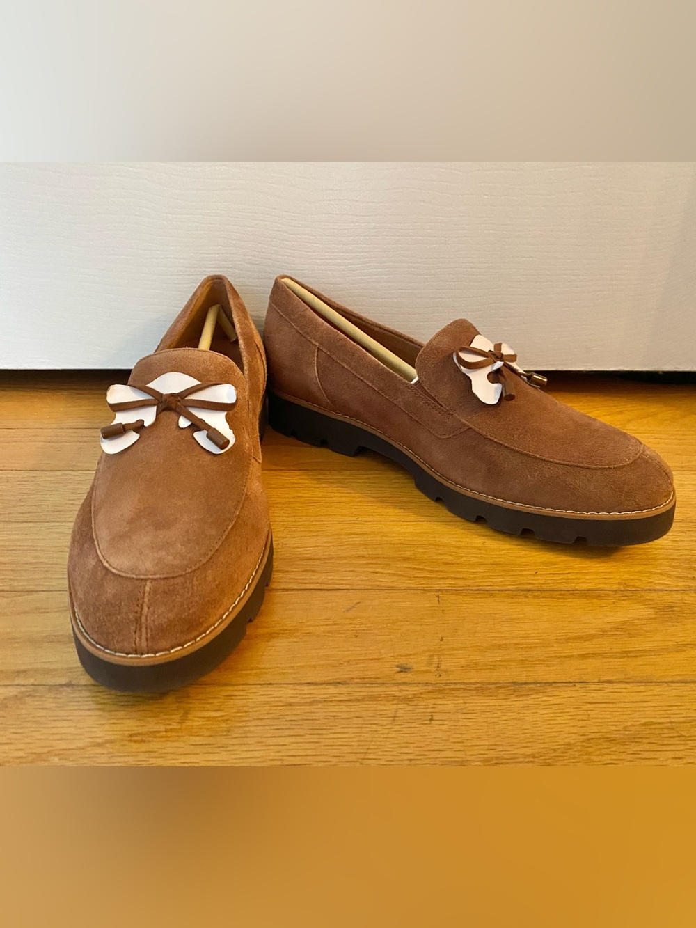 Vionic Brown Suede Tassel Slip-On Loafer - Picture 2 of 5